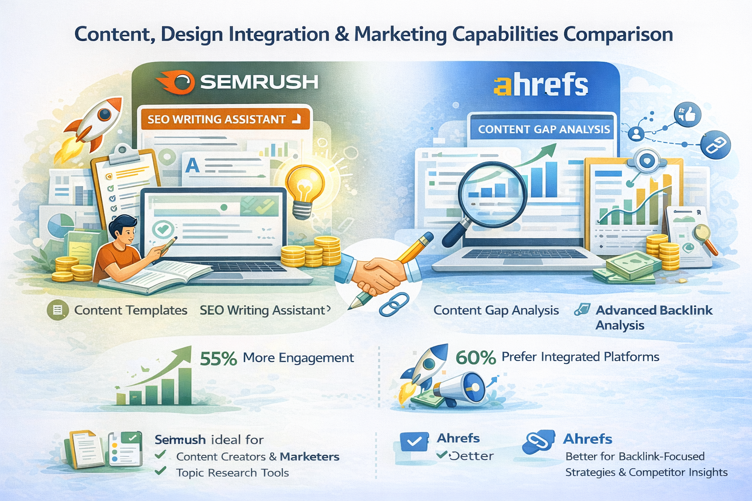 Comparing Content, Design Integration and Marketing Capabilities